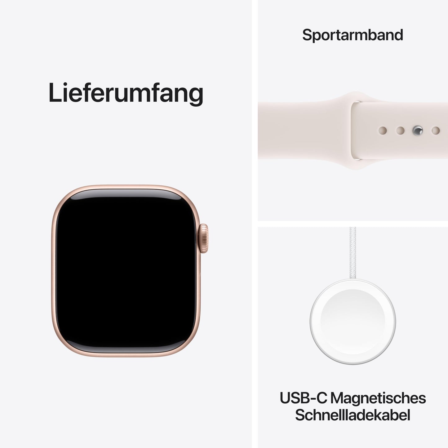 Apple Watch Series 11 GPS 42 mm Smartwatch mit Aluminiumgehäuse in Roségold und Sportarmband in Blassrosa (M/L). Schlafindex, Fitnesstracker, Gesundheitstracking, Always-On Display, Wasserschutz