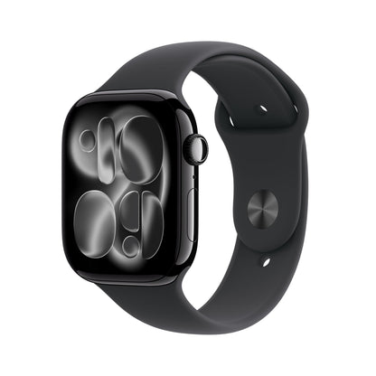 Apple Watch Series 11 GPS 42 mm Smartwatch mit Aluminiumgehäuse in Roségold und Sportarmband in Blassrosa (M/L). Schlafindex, Fitnesstracker, Gesundheitstracking, Always-On Display, Wasserschutz