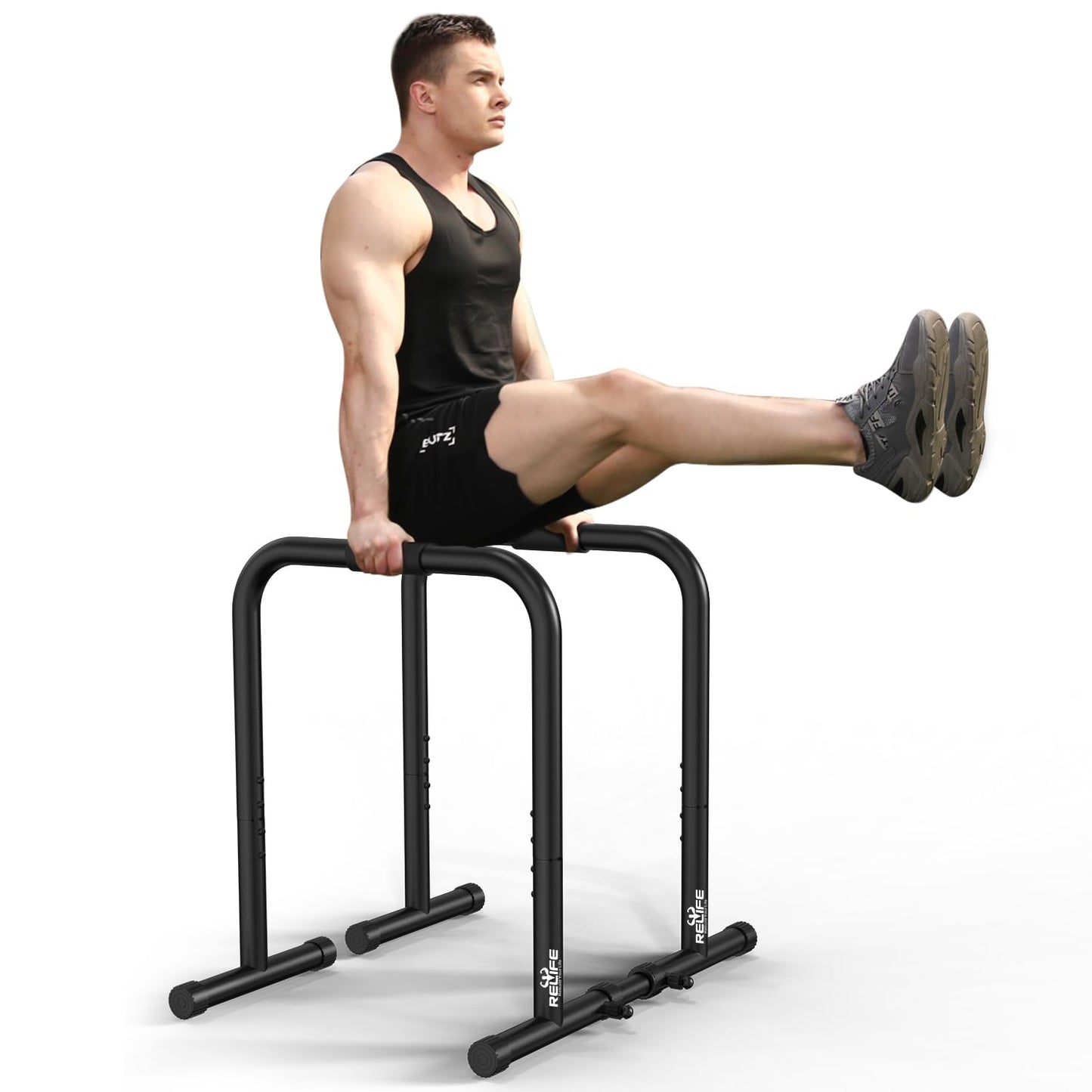 RELIFE REBUILD YOUR LIFE Dip Station Dip Bar Barren Parallettes Push Up Dip-Ständer Einstellbar Einstellbare Höhe Fitness Turnhalle Ausüben Calisthenics Equipment