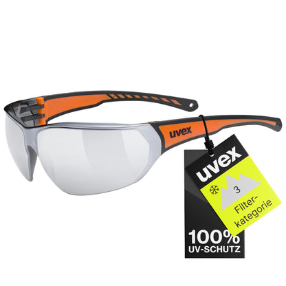 uvex sportstyle 204 - Sportbrille für Damen und Herren - 100% UVA-, B, C Schutz - druckfreier Sitz & perfekter Halt