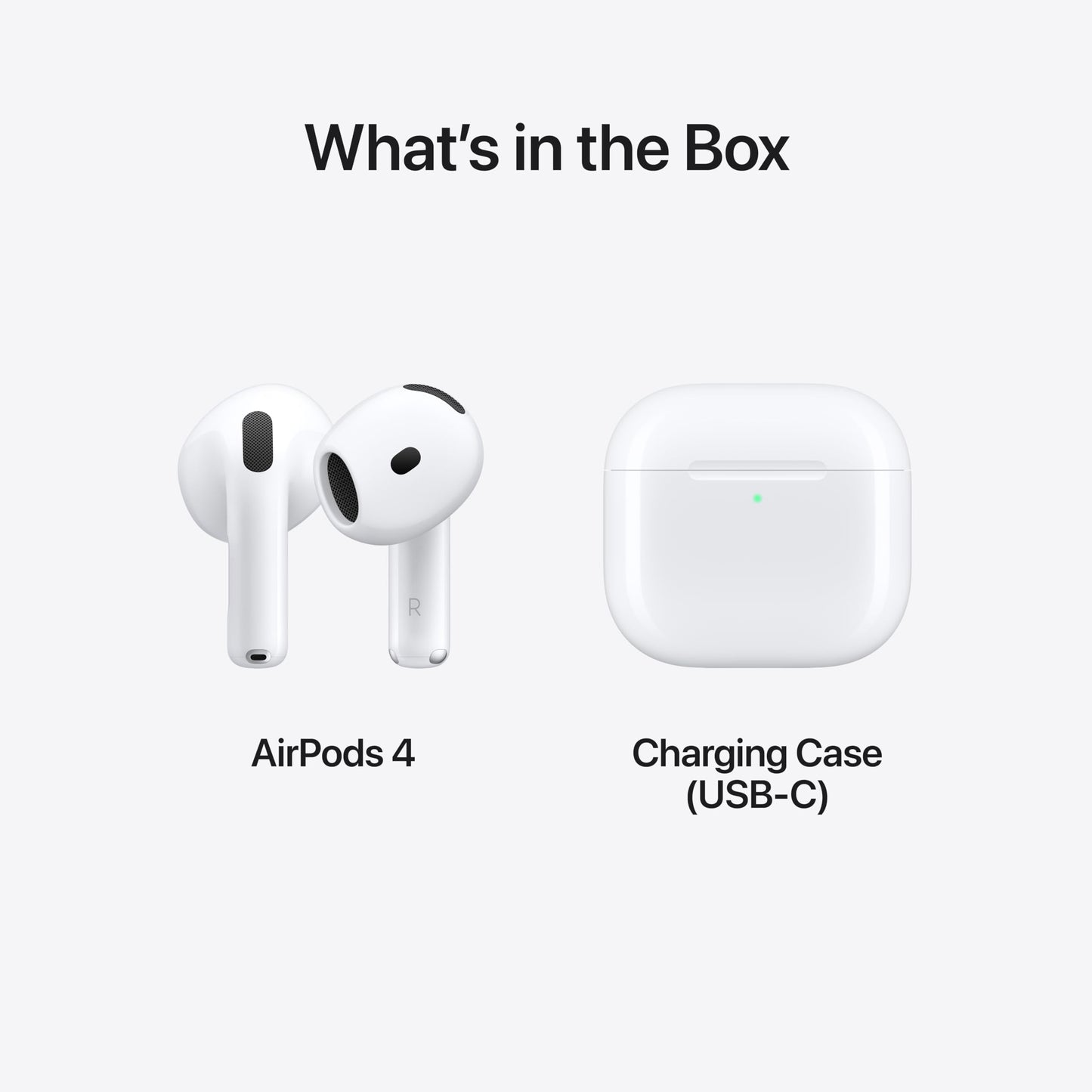 Apple AirPods 4 with Active Noise Cancellation, Wireless Earbuds, Bluetooth Headphones, Adaptive Audio, Transparency Mode, Personalised Spatial Audio, USB-C Charging Case, Wireless Charging, H2 Chip