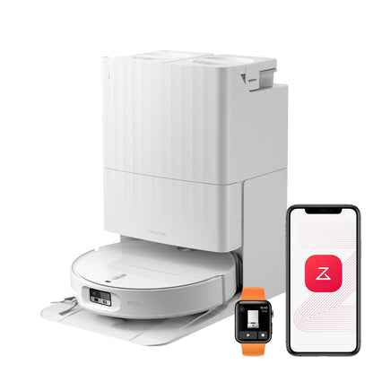 roborock Qrevo Edge 2 Set Saugroboter mit Wischfunktion&Hebarem Wischmopp, 25.000 Pa, Anti-Tangle, ultraflach 7,98 cm, 80 °C Heißwasser-Moppwäsche, FlexiArm-Technologie, AI-Hinderniserkennung(Schwarz)