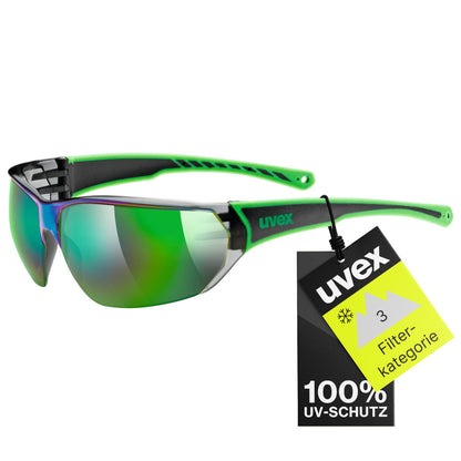 uvex sportstyle 204 - Sportbrille für Damen und Herren - 100% UVA-, B, C Schutz - druckfreier Sitz & perfekter Halt