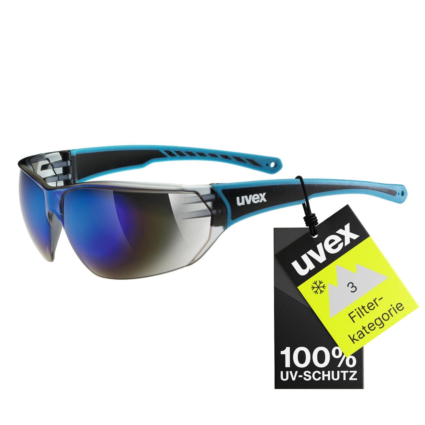 uvex sportstyle 204 - Sportbrille für Damen und Herren - 100% UVA-, B, C Schutz - druckfreier Sitz & perfekter Halt