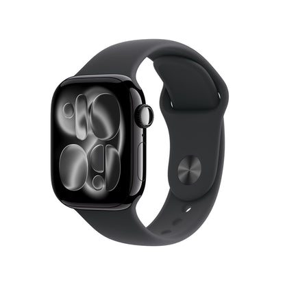 Apple Watch Series 11 GPS 42 mm Smartwatch mit Aluminiumgehäuse in Roségold und Sportarmband in Blassrosa (M/L). Schlafindex, Fitnesstracker, Gesundheitstracking, Always-On Display, Wasserschutz