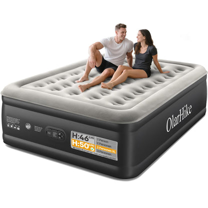 OlarHike Luftmatratze Selbstaufblasend, Luftbett 2 Personen, Gästebett, Luftmatratze 140x200, 1er Pack, aufblasbar für Camping, Zelt, Sofa und Heimgebrauch - 140 x 200 x 46 cm
