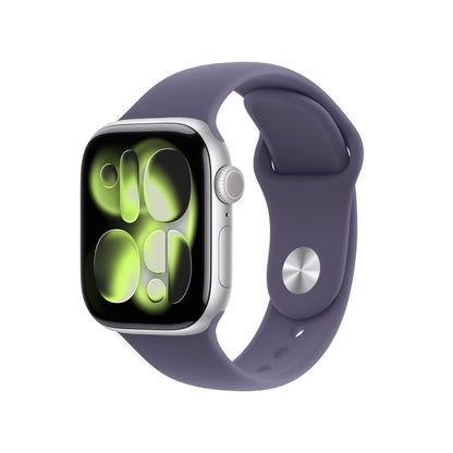 Apple Watch Series 11 GPS 42 mm Smartwatch mit Aluminiumgehäuse in Roségold und Sportarmband in Blassrosa (M/L). Schlafindex, Fitnesstracker, Gesundheitstracking, Always-On Display, Wasserschutz