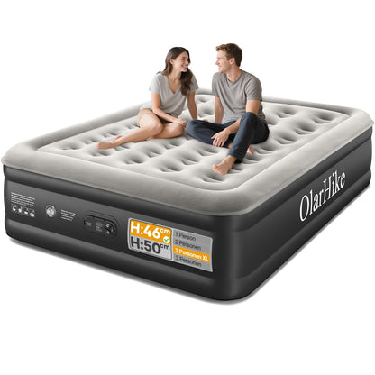 OlarHike Luftmatratze Selbstaufblasend, Luftbett 2 Personen, Gästebett, Luftmatratze 140x200, 1er Pack, aufblasbar für Camping, Zelt, Sofa und Heimgebrauch - 140 x 200 x 46 cm