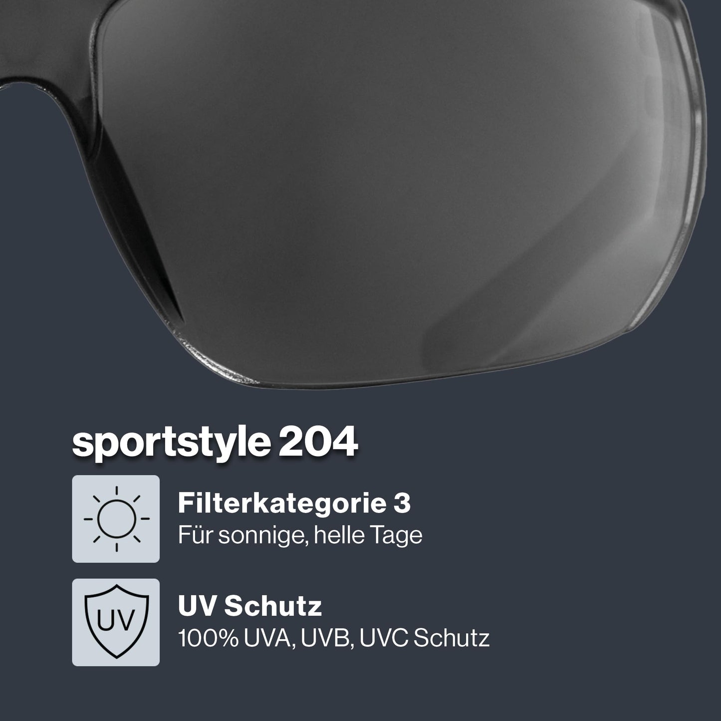 uvex sportstyle 204 - Sportbrille für Damen und Herren - 100% UVA-, B, C Schutz - druckfreier Sitz & perfekter Halt