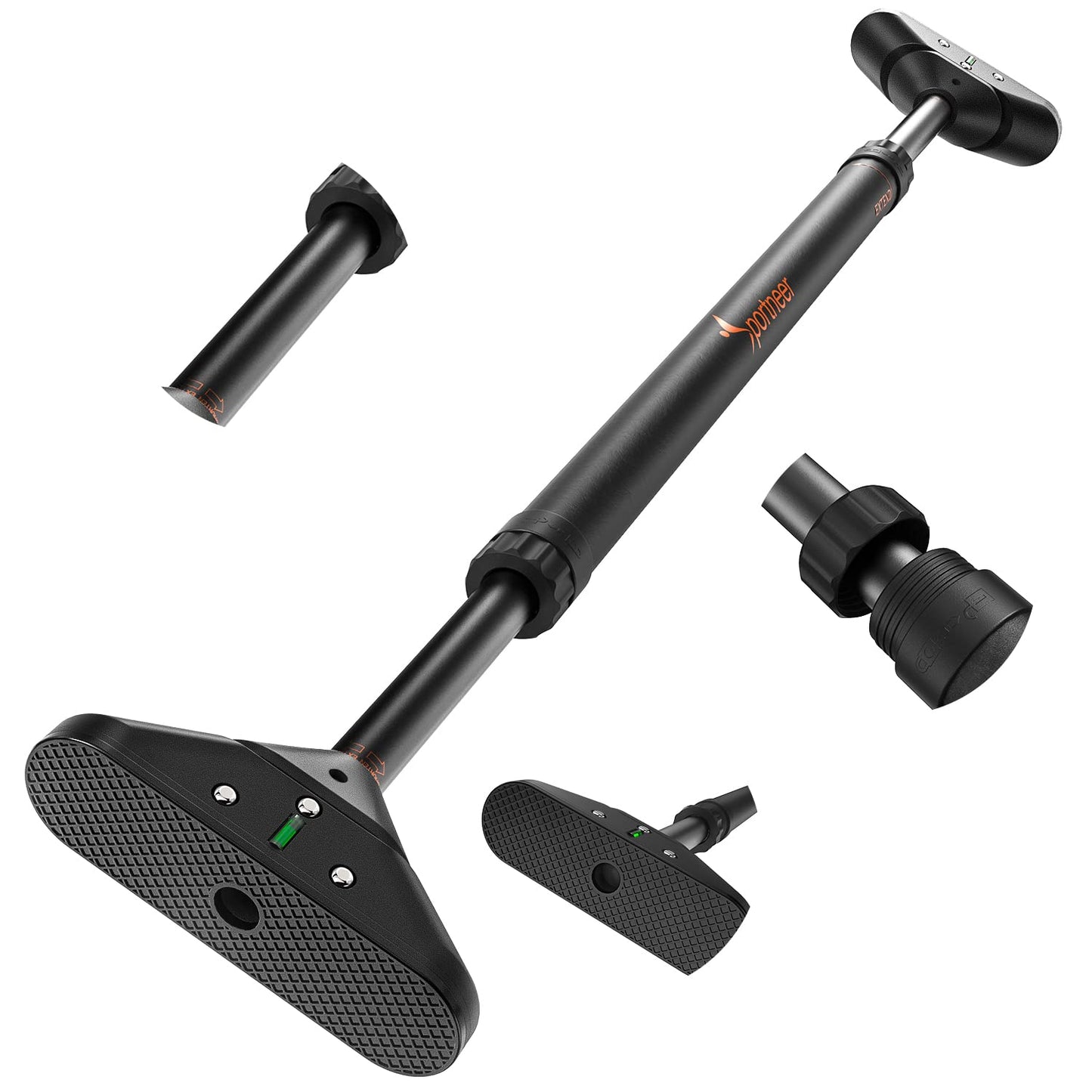 Klimmzugstange Türrahmen, Sportneer Pull Up Bar Tragkraft bis 200 Kg, Reckstange Ohne Schrauben 75-94 cm Ausziehbar, Türreck mit 16,5x4,5 cm PVC-Matten & Neues 360° Drehbares Zahnradschloss