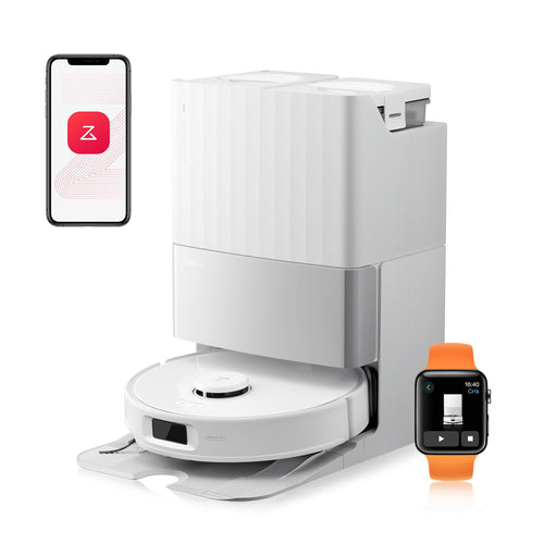 roborock Qrevo Edge 2 Set Saugroboter mit Wischfunktion&Hebarem Wischmopp, 25.000 Pa, Anti-Tangle, ultraflach 7,98 cm, 80 °C Heißwasser-Moppwäsche, FlexiArm-Technologie, AI-Hinderniserkennung(Schwarz)