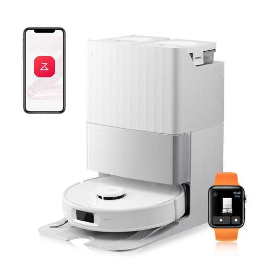 roborock Qrevo Edge 2 Set Saugroboter mit Wischfunktion&Hebarem Wischmopp, 25.000 Pa, Anti-Tangle, ultraflach 7,98 cm, 80 °C Heißwasser-Moppwäsche, FlexiArm-Technologie, AI-Hinderniserkennung(Schwarz)
