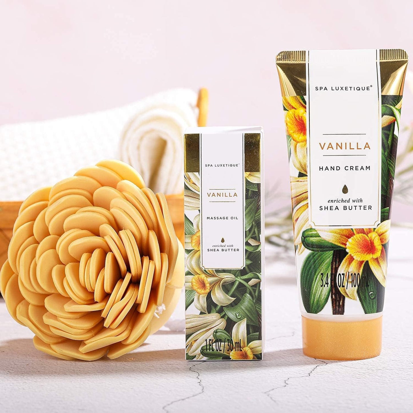 SPA LUXETIQUE Damen Bade Geschenkset - Beauty Set für Sie 12tlg Geburtstagsgeschenk, Gänseblümchenduft Spa Set, Wellness Set für Frauen, Muttertaggeschenke, Valentinstag Geschenk für Sie