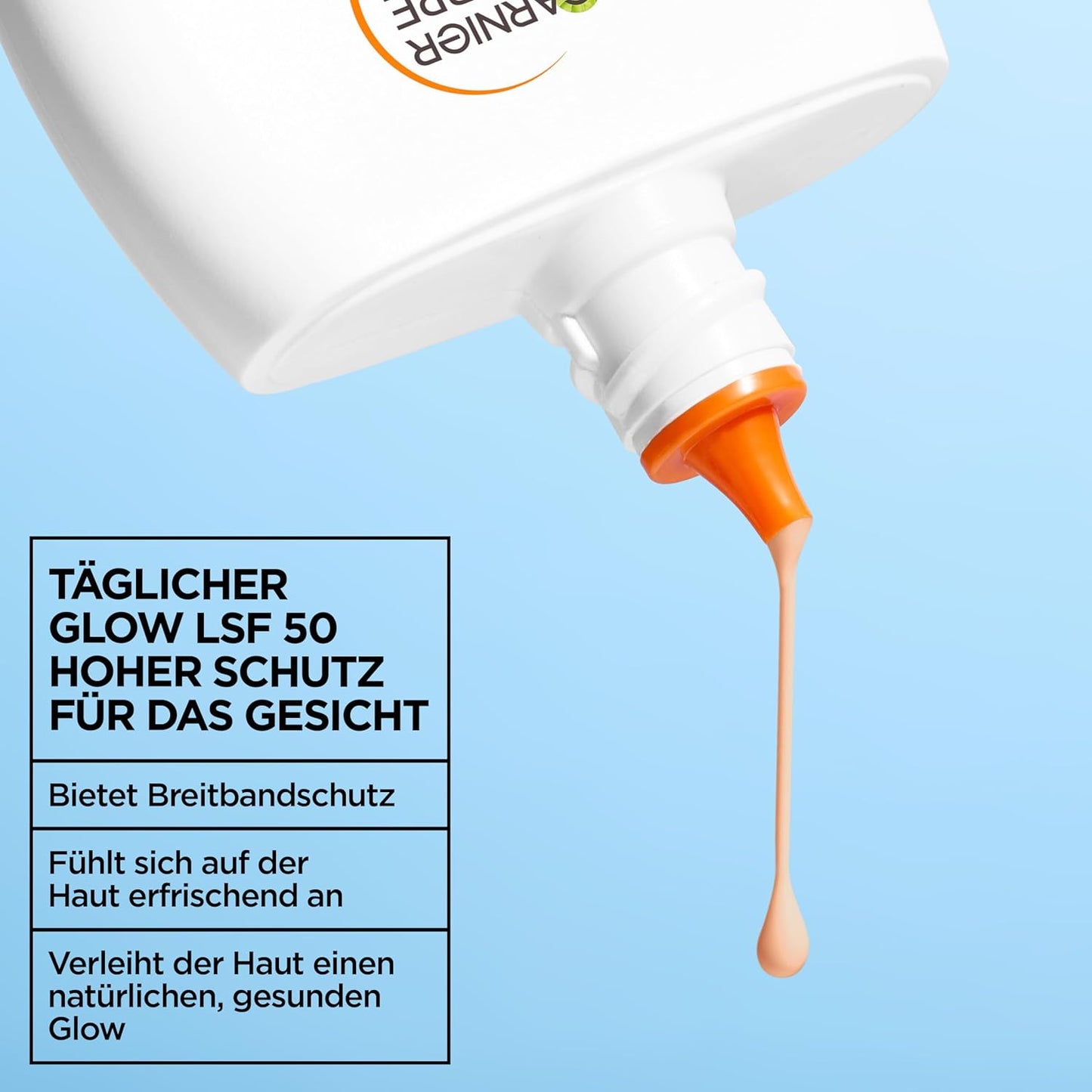 Garnier Ambre Solaire Sensitive Expert + Hydrating UV Water Sonnenschutzspray LSF 50 – Sonnen-Spray für Körper, Gesicht, Kopfhaut & Haare – Wasserfest, sandresistent & nicht fettend – 150ml