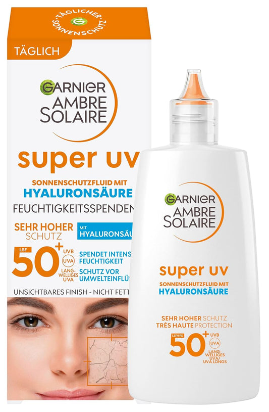 Garnier Ambre Solaire Sensitive Expert + Hydrating UV Water Sonnenschutzspray LSF 50 – Sonnen-Spray für Körper, Gesicht, Kopfhaut & Haare – Wasserfest, sandresistent & nicht fettend – 150ml