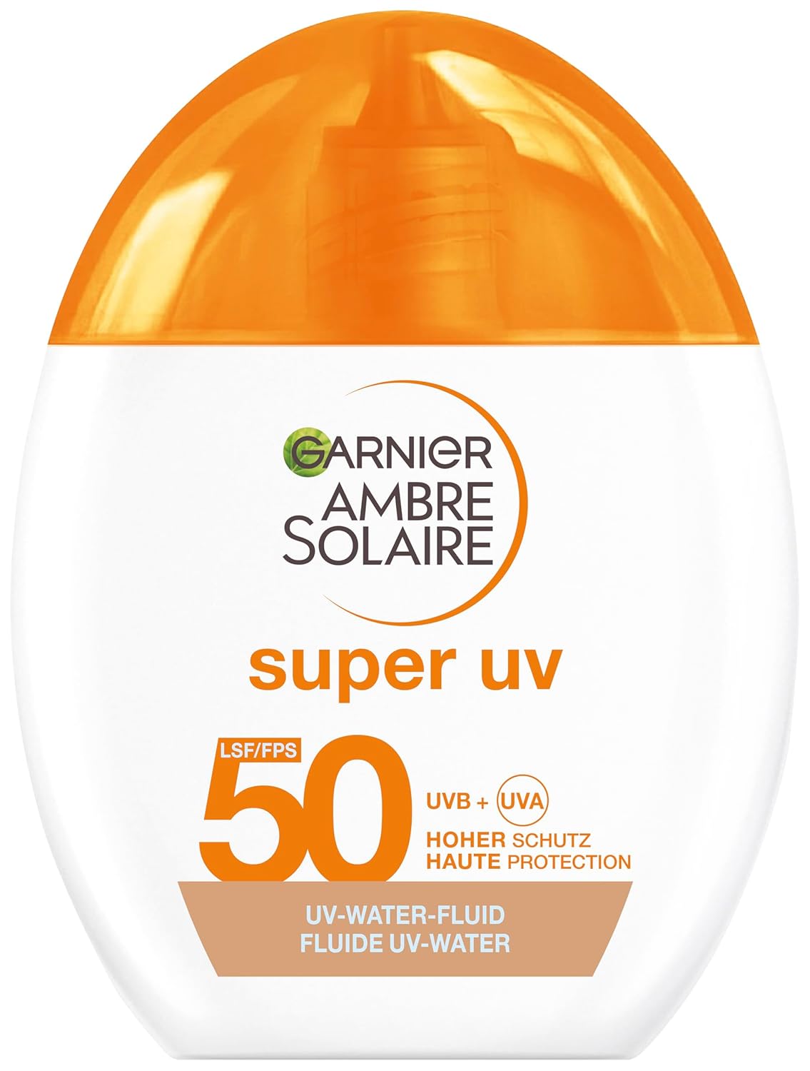 Garnier Ambre Solaire Sensitive Expert + Hydrating UV Water Sonnenschutzspray LSF 50 – Sonnen-Spray für Körper, Gesicht, Kopfhaut & Haare – Wasserfest, sandresistent & nicht fettend – 150ml