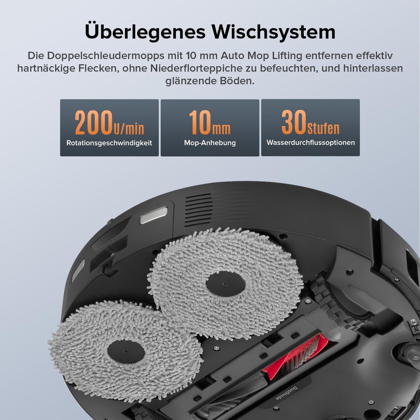 roborock Qrevo Edge 2 Set Saugroboter mit Wischfunktion&Hebarem Wischmopp, 25.000 Pa, Anti-Tangle, ultraflach 7,98 cm, 80 °C Heißwasser-Moppwäsche, FlexiArm-Technologie, AI-Hinderniserkennung(Schwarz)
