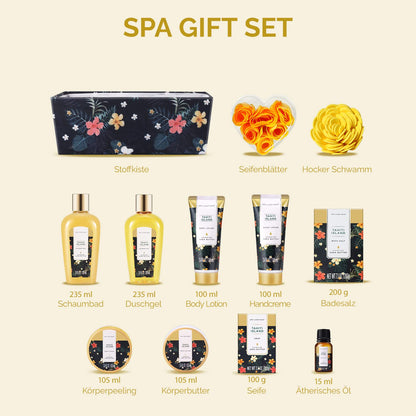 SPA LUXETIQUE Damen Bade Geschenkset - Beauty Set für Sie 12tlg Geburtstagsgeschenk, Gänseblümchenduft Spa Set, Wellness Set für Frauen, Muttertaggeschenke, Valentinstag Geschenk für Sie