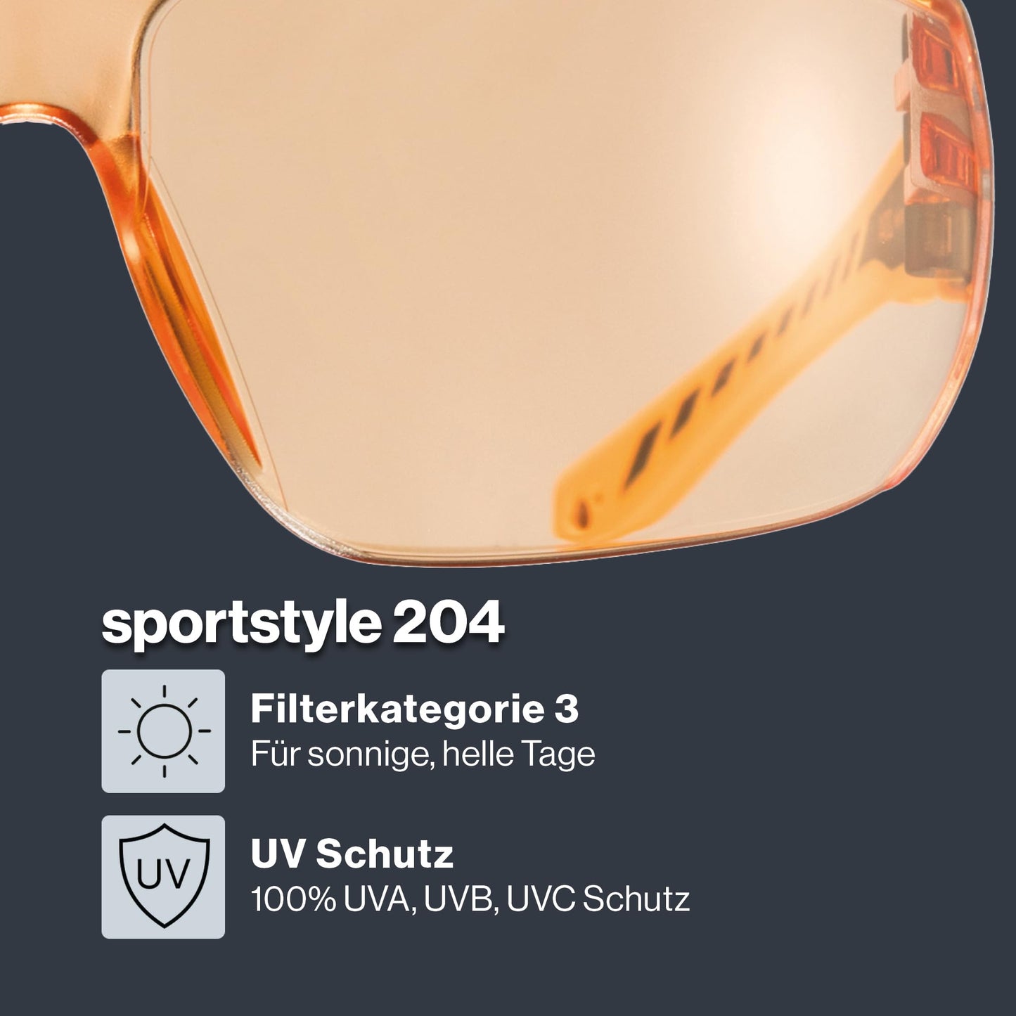uvex sportstyle 204 - Sportbrille für Damen und Herren - 100% UVA-, B, C Schutz - druckfreier Sitz & perfekter Halt