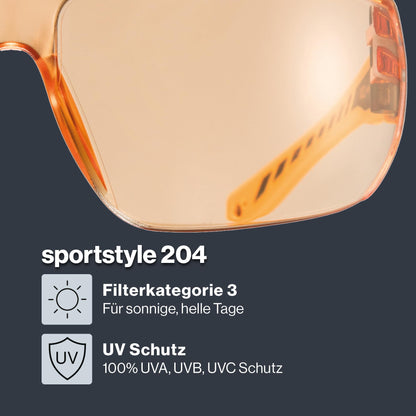 uvex sportstyle 204 - Sportbrille für Damen und Herren - 100% UVA-, B, C Schutz - druckfreier Sitz & perfekter Halt