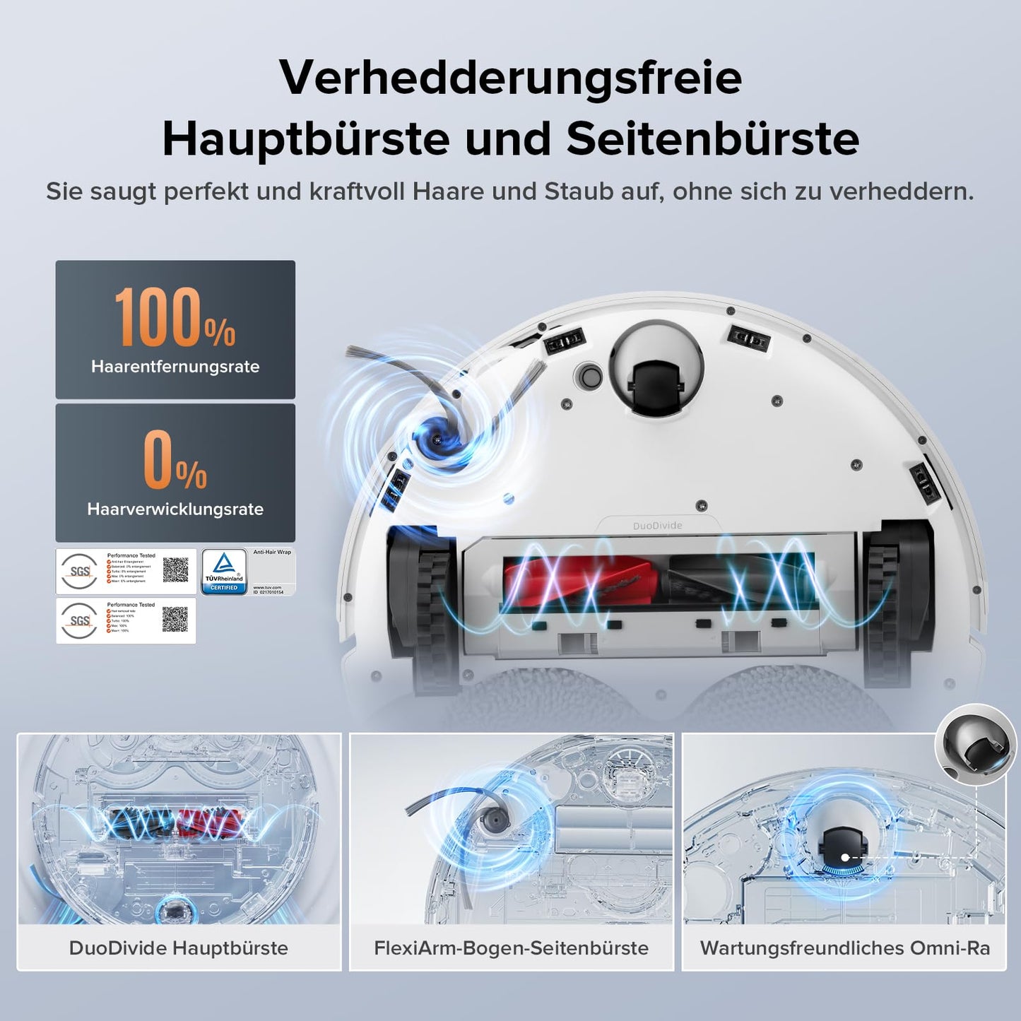 roborock Qrevo Edge 2 Set Saugroboter mit Wischfunktion&Hebarem Wischmopp, 25.000 Pa, Anti-Tangle, ultraflach 7,98 cm, 80 °C Heißwasser-Moppwäsche, FlexiArm-Technologie, AI-Hinderniserkennung(Schwarz)