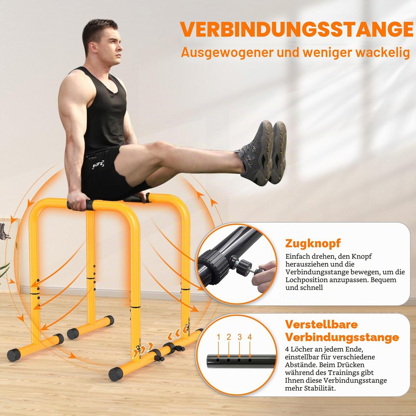RELIFE REBUILD YOUR LIFE Dip Station Dip Bar Barren Parallettes Push Up Dip-Ständer Einstellbar Einstellbare Höhe Fitness Turnhalle Ausüben Calisthenics Equipment