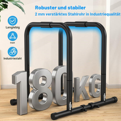 RELIFE REBUILD YOUR LIFE Dip Station Dip Bar Barren Parallettes Push Up Dip-Ständer Einstellbar Einstellbare Höhe Fitness Turnhalle Ausüben Calisthenics Equipment