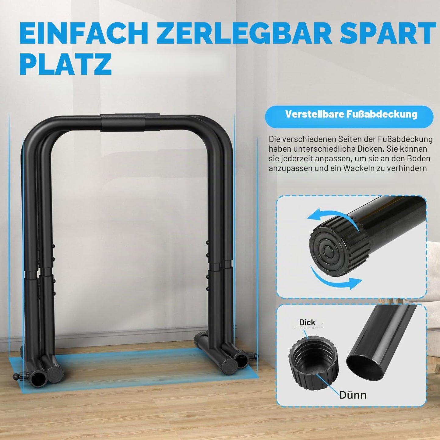 RELIFE REBUILD YOUR LIFE Dip Station Dip Bar Barren Parallettes Push Up Dip-Ständer Einstellbar Einstellbare Höhe Fitness Turnhalle Ausüben Calisthenics Equipment