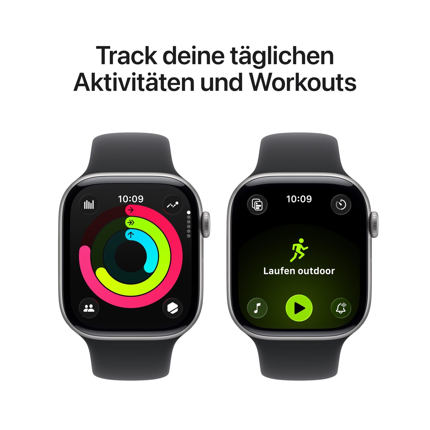 Apple Watch Series 11 GPS 42 mm Smartwatch mit Aluminiumgehäuse in Roségold und Sportarmband in Blassrosa (M/L). Schlafindex, Fitnesstracker, Gesundheitstracking, Always-On Display, Wasserschutz