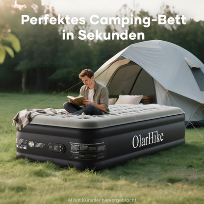 OlarHike Luftmatratze Selbstaufblasend, Luftbett 2 Personen, Gästebett, Luftmatratze 140x200, 1er Pack, aufblasbar für Camping, Zelt, Sofa und Heimgebrauch - 140 x 200 x 46 cm