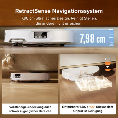 roborock Qrevo Edge 2 Set Saugroboter mit Wischfunktion&Hebarem Wischmopp, 25.000 Pa, Anti-Tangle, ultraflach 7,98 cm, 80 °C Heißwasser-Moppwäsche, FlexiArm-Technologie, AI-Hinderniserkennung(Schwarz)