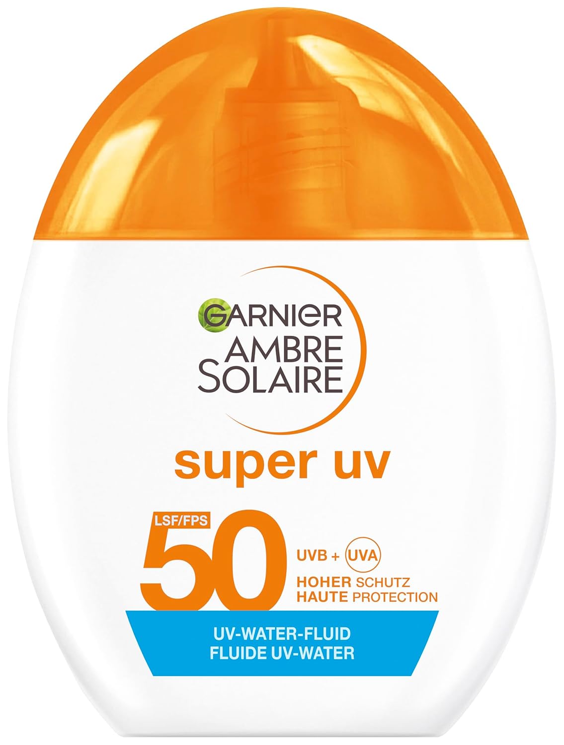 Garnier Ambre Solaire Sensitive Expert + Hydrating UV Water Sonnenschutzspray LSF 50 – Sonnen-Spray für Körper, Gesicht, Kopfhaut & Haare – Wasserfest, sandresistent & nicht fettend – 150ml