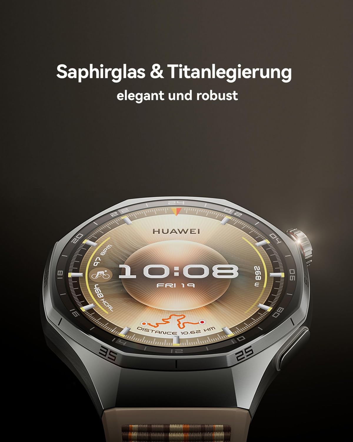 HUAWEI Watch GT 6 Pro Smartwatch, GPS, EKG, 1,47" AMOLED-Display, Bis zu 21 Tage Akku, umfassende Fahrrad-Features, 100+ Sportmodi, Kompatibel mit Android™ & iOS, Gesundheitsmonitoring, Schwarz, 46mm