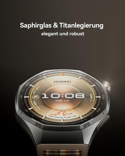 HUAWEI Watch GT 6 Pro Smartwatch, GPS, EKG, 1,47" AMOLED-Display, Bis zu 21 Tage Akku, umfassende Fahrrad-Features, 100+ Sportmodi, Kompatibel mit Android™ & iOS, Gesundheitsmonitoring, Schwarz, 46mm