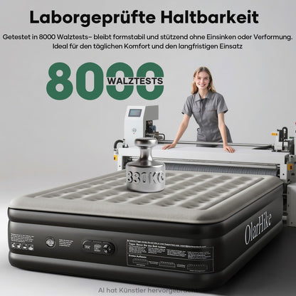 OlarHike Luftmatratze Selbstaufblasend, Luftbett 2 Personen, Gästebett, Luftmatratze 140x200, 1er Pack, aufblasbar für Camping, Zelt, Sofa und Heimgebrauch - 140 x 200 x 46 cm