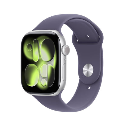 Apple Watch Series 11 GPS 42 mm Smartwatch mit Aluminiumgehäuse in Roségold und Sportarmband in Blassrosa (M/L). Schlafindex, Fitnesstracker, Gesundheitstracking, Always-On Display, Wasserschutz