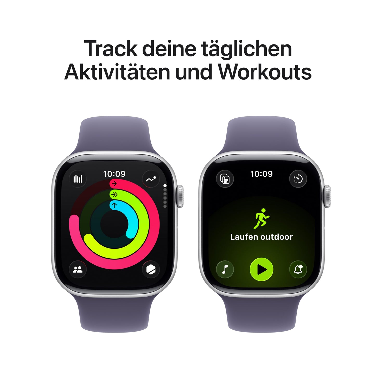 Apple Watch Series 11 GPS 42 mm Smartwatch mit Aluminiumgehäuse in Roségold und Sportarmband in Blassrosa (M/L). Schlafindex, Fitnesstracker, Gesundheitstracking, Always-On Display, Wasserschutz