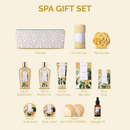 SPA LUXETIQUE Damen Bade Geschenkset - Beauty Set für Sie 12tlg Geburtstagsgeschenk, Gänseblümchenduft Spa Set, Wellness Set für Frauen, Muttertaggeschenke, Valentinstag Geschenk für Sie