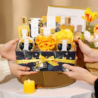 SPA LUXETIQUE Damen Bade Geschenkset - Beauty Set für Sie 12tlg Geburtstagsgeschenk, Gänseblümchenduft Spa Set, Wellness Set für Frauen, Muttertaggeschenke, Valentinstag Geschenk für Sie