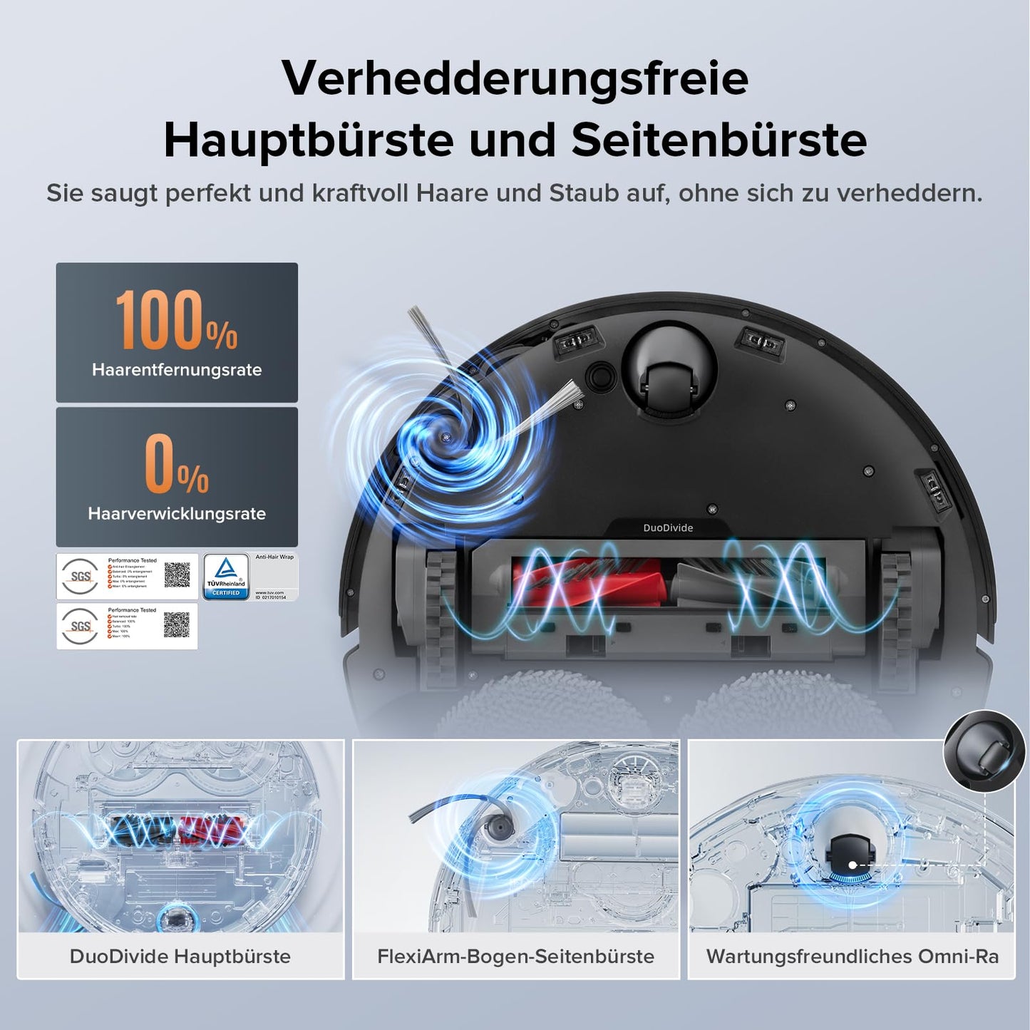 roborock Qrevo Edge 2 Set Saugroboter mit Wischfunktion&Hebarem Wischmopp, 25.000 Pa, Anti-Tangle, ultraflach 7,98 cm, 80 °C Heißwasser-Moppwäsche, FlexiArm-Technologie, AI-Hinderniserkennung(Schwarz)
