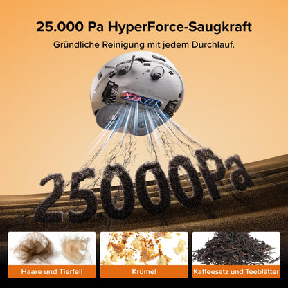 roborock Qrevo Edge 2 Set Saugroboter mit Wischfunktion&Hebarem Wischmopp, 25.000 Pa, Anti-Tangle, ultraflach 7,98 cm, 80 °C Heißwasser-Moppwäsche, FlexiArm-Technologie, AI-Hinderniserkennung(Schwarz)