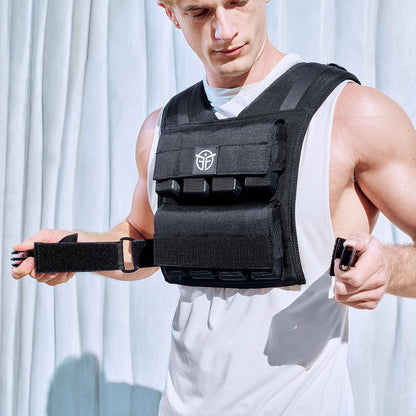 Eric Flag Gewichtsweste 20kg oder 10kg - Einstellbare Weighted Vest für Crosstraining, Krafttraining, Calisthenics und Gym, Bequeme Gewichtsweste mit Herausnehmbare Metall-Gewichte, Damen & Herren