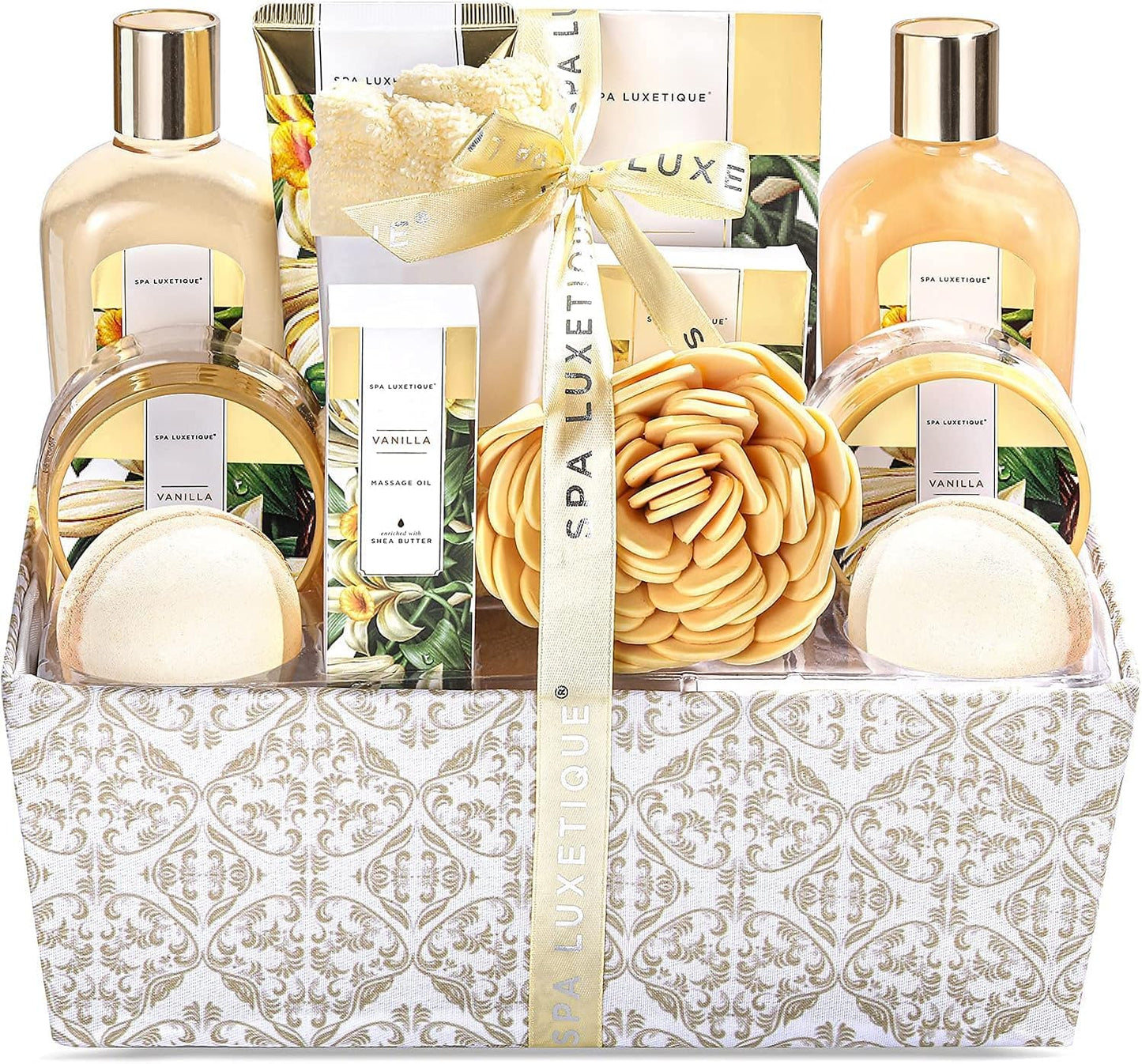 SPA LUXETIQUE Damen Bade Geschenkset - Beauty Set für Sie 12tlg Geburtstagsgeschenk, Gänseblümchenduft Spa Set, Wellness Set für Frauen, Muttertaggeschenke, Valentinstag Geschenk für Sie