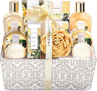 SPA LUXETIQUE Damen Bade Geschenkset - Beauty Set für Sie 12tlg Geburtstagsgeschenk, Gänseblümchenduft Spa Set, Wellness Set für Frauen, Muttertaggeschenke, Valentinstag Geschenk für Sie