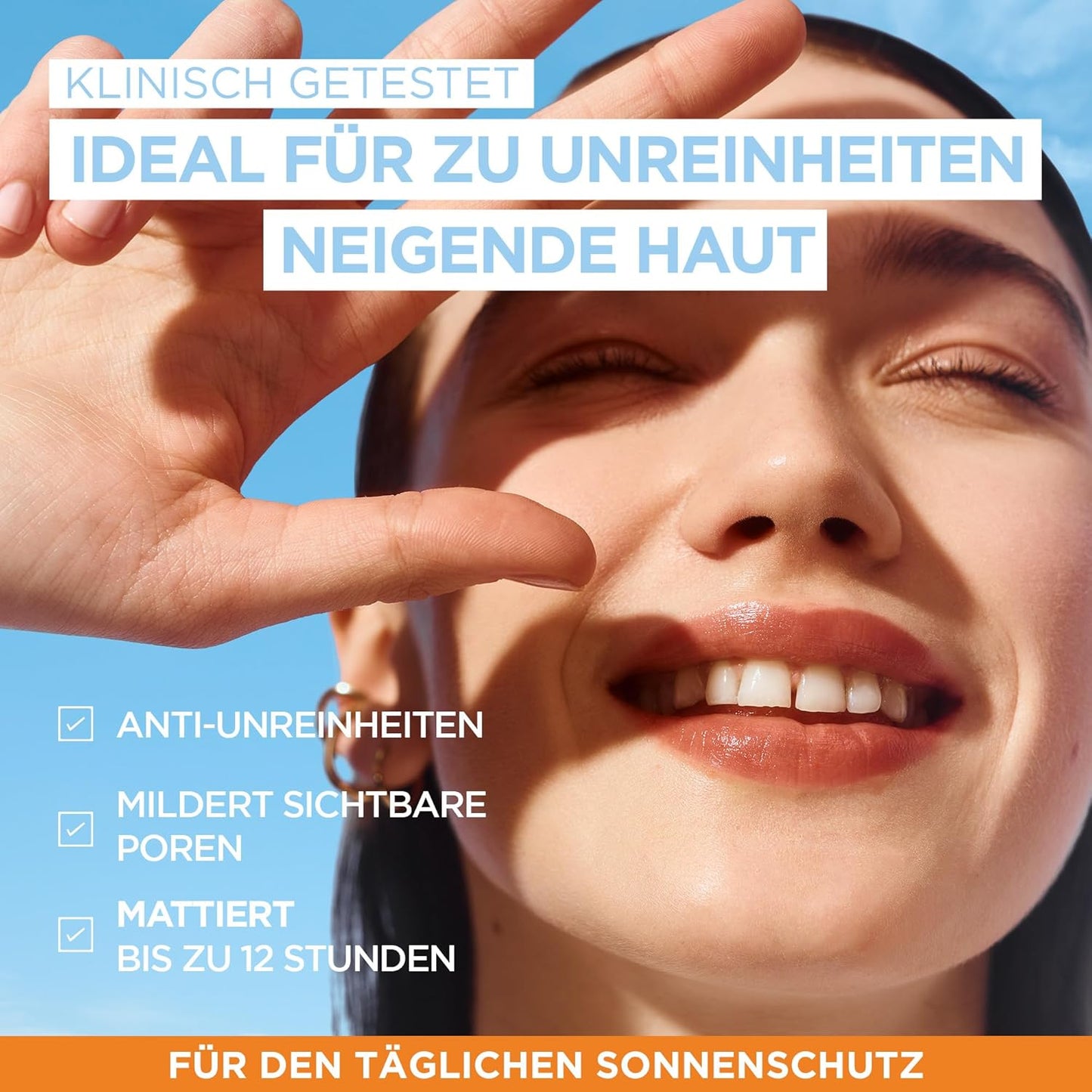 Garnier Ambre Solaire Sensitive Expert + Hydrating UV Water Sonnenschutzspray LSF 50 – Sonnen-Spray für Körper, Gesicht, Kopfhaut & Haare – Wasserfest, sandresistent & nicht fettend – 150ml