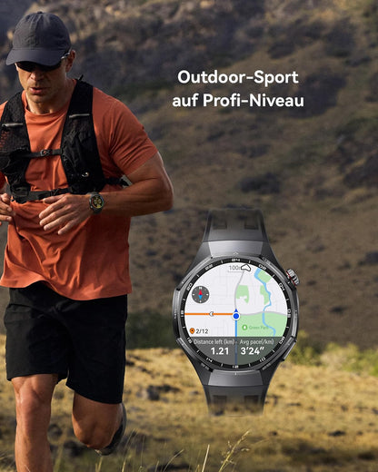 HUAWEI Watch GT 6 Pro Smartwatch, GPS, EKG, 1,47" AMOLED-Display, Bis zu 21 Tage Akku, umfassende Fahrrad-Features, 100+ Sportmodi, Kompatibel mit Android™ & iOS, Gesundheitsmonitoring, Schwarz, 46mm