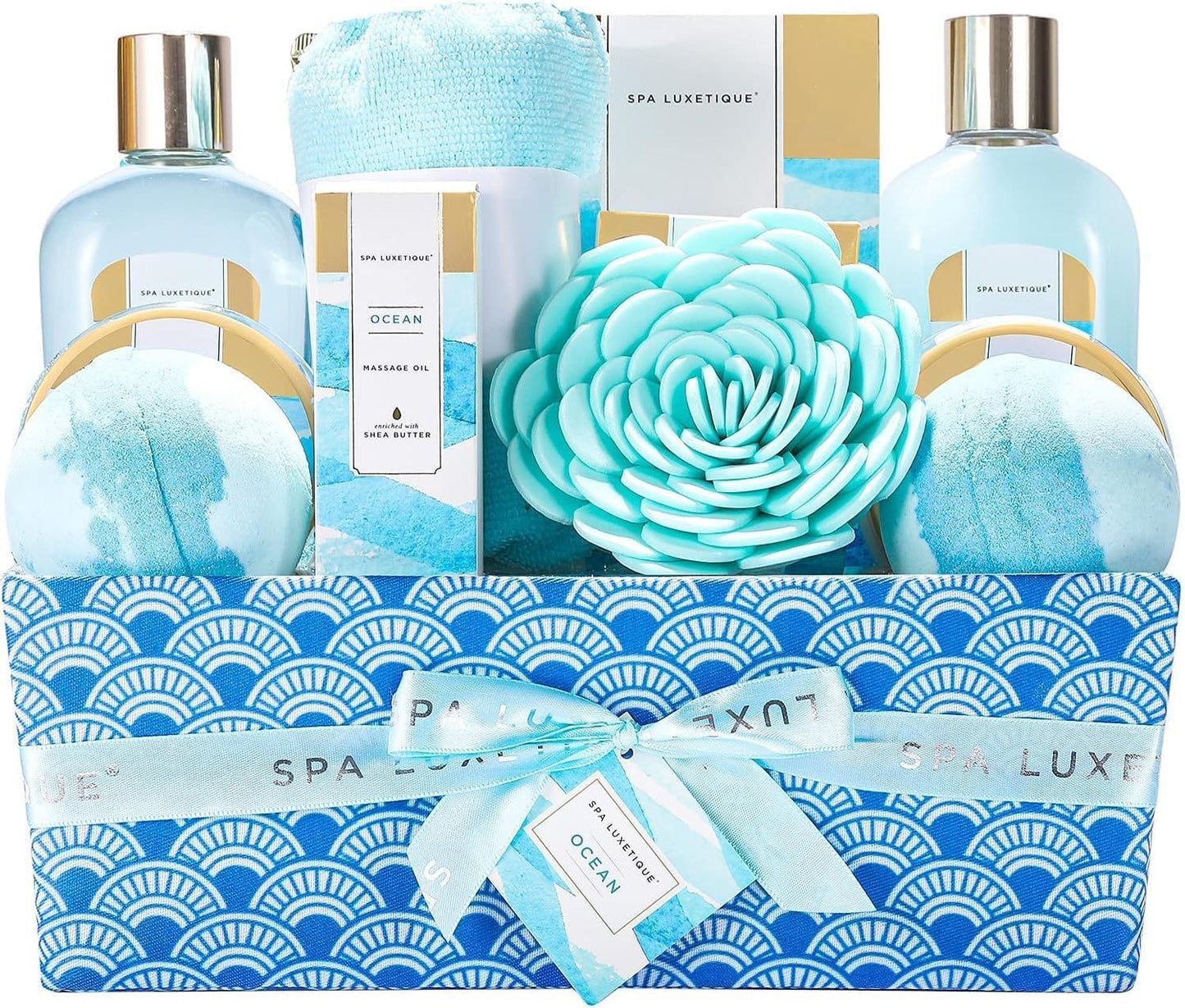 SPA LUXETIQUE Damen Bade Geschenkset - Beauty Set für Sie 12tlg Geburtstagsgeschenk, Gänseblümchenduft Spa Set, Wellness Set für Frauen, Muttertaggeschenke, Valentinstag Geschenk für Sie
