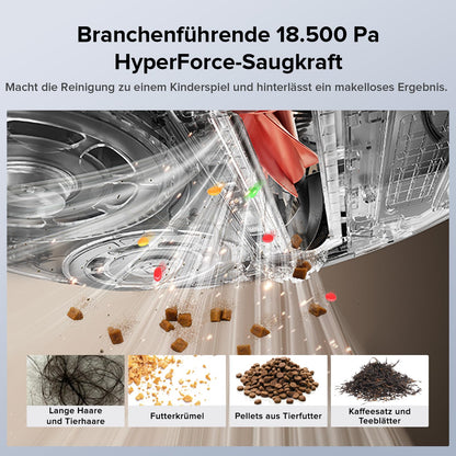 roborock Qrevo Edge 2 Set Saugroboter mit Wischfunktion&Hebarem Wischmopp, 25.000 Pa, Anti-Tangle, ultraflach 7,98 cm, 80 °C Heißwasser-Moppwäsche, FlexiArm-Technologie, AI-Hinderniserkennung(Schwarz)