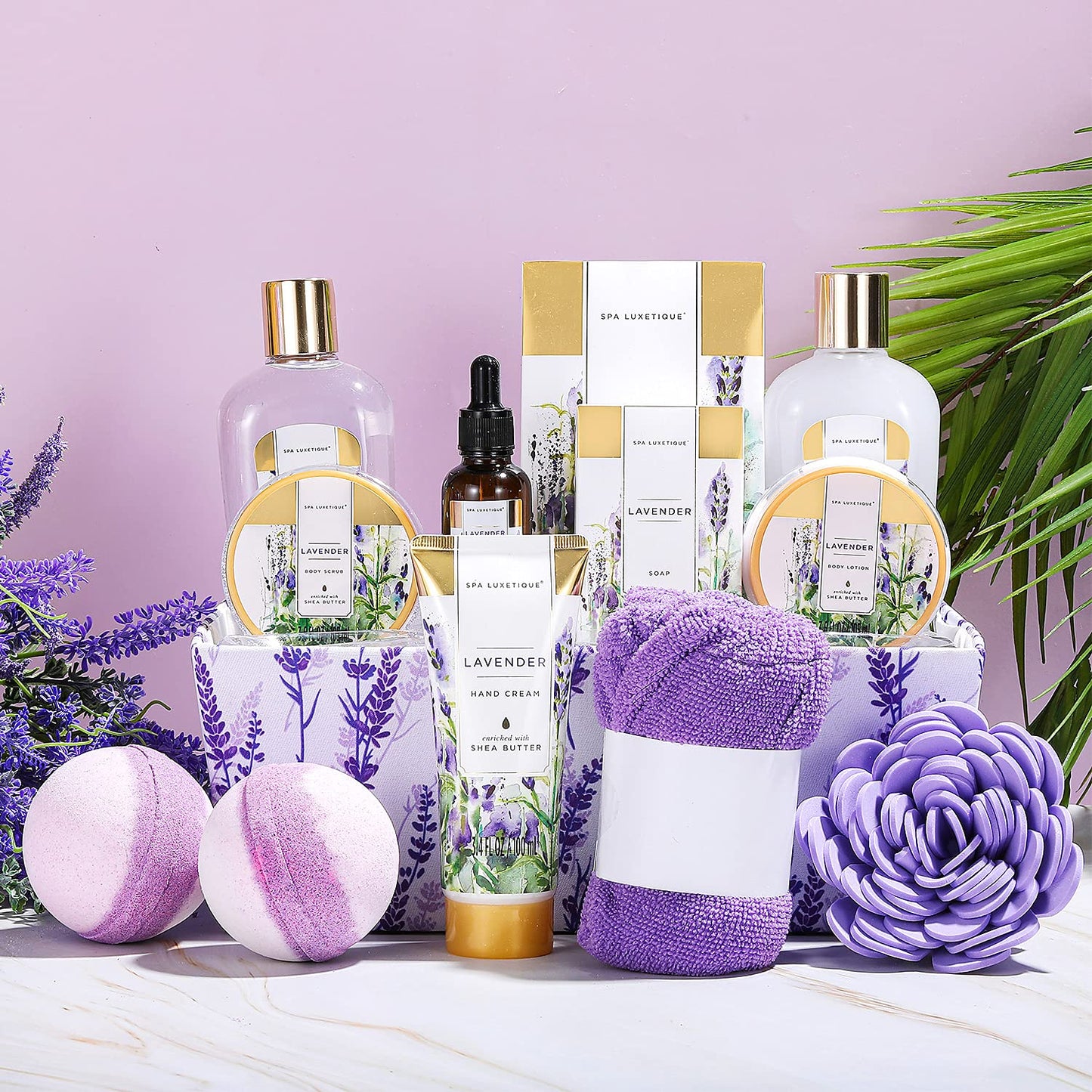 SPA LUXETIQUE Damen Bade Geschenkset - Beauty Set für Sie 12tlg Geburtstagsgeschenk, Gänseblümchenduft Spa Set, Wellness Set für Frauen, Muttertaggeschenke, Valentinstag Geschenk für Sie