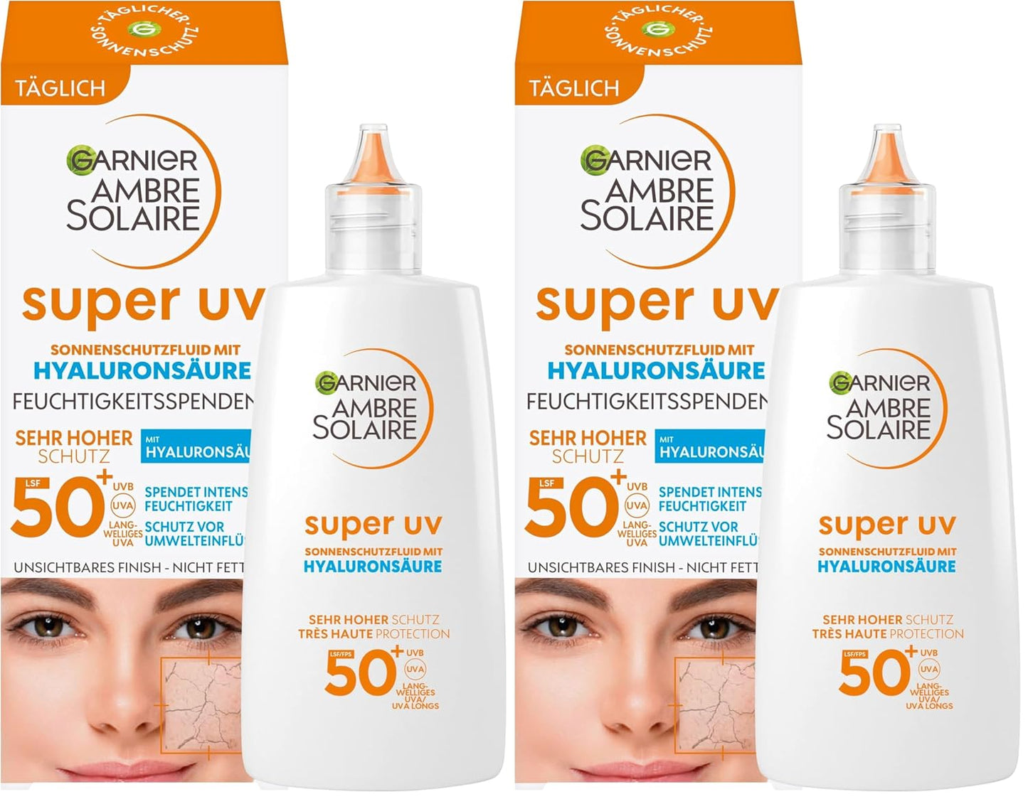 Garnier Ambre Solaire Sensitive Expert + Hydrating UV Water Sonnenschutzspray LSF 50 – Sonnen-Spray für Körper, Gesicht, Kopfhaut & Haare – Wasserfest, sandresistent & nicht fettend – 150ml